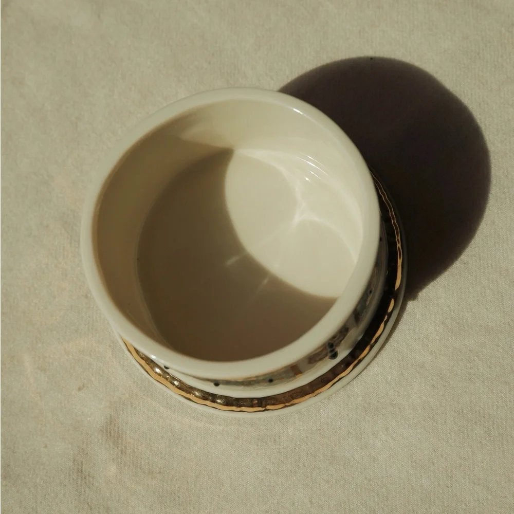 Vintage Lenox Majestic Royal Marble Trinket Box White‎ Blue Handcrafted 2